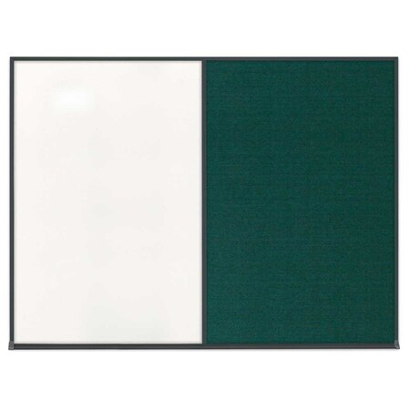 United Visual Products Triple Door Radius Plus Corkboard, 96" x UV8006PLUS-SATIN-CINNABA